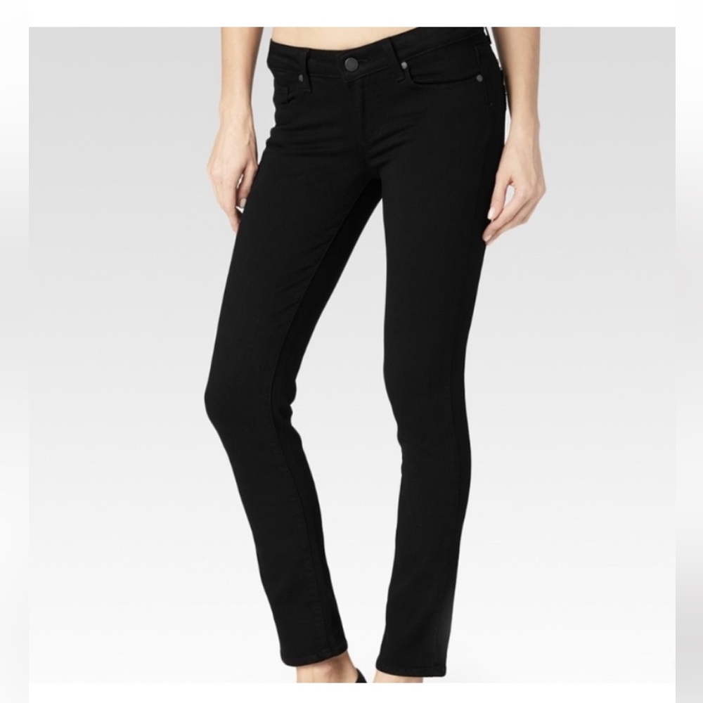Paige skyline ankle peg black skinny jeans